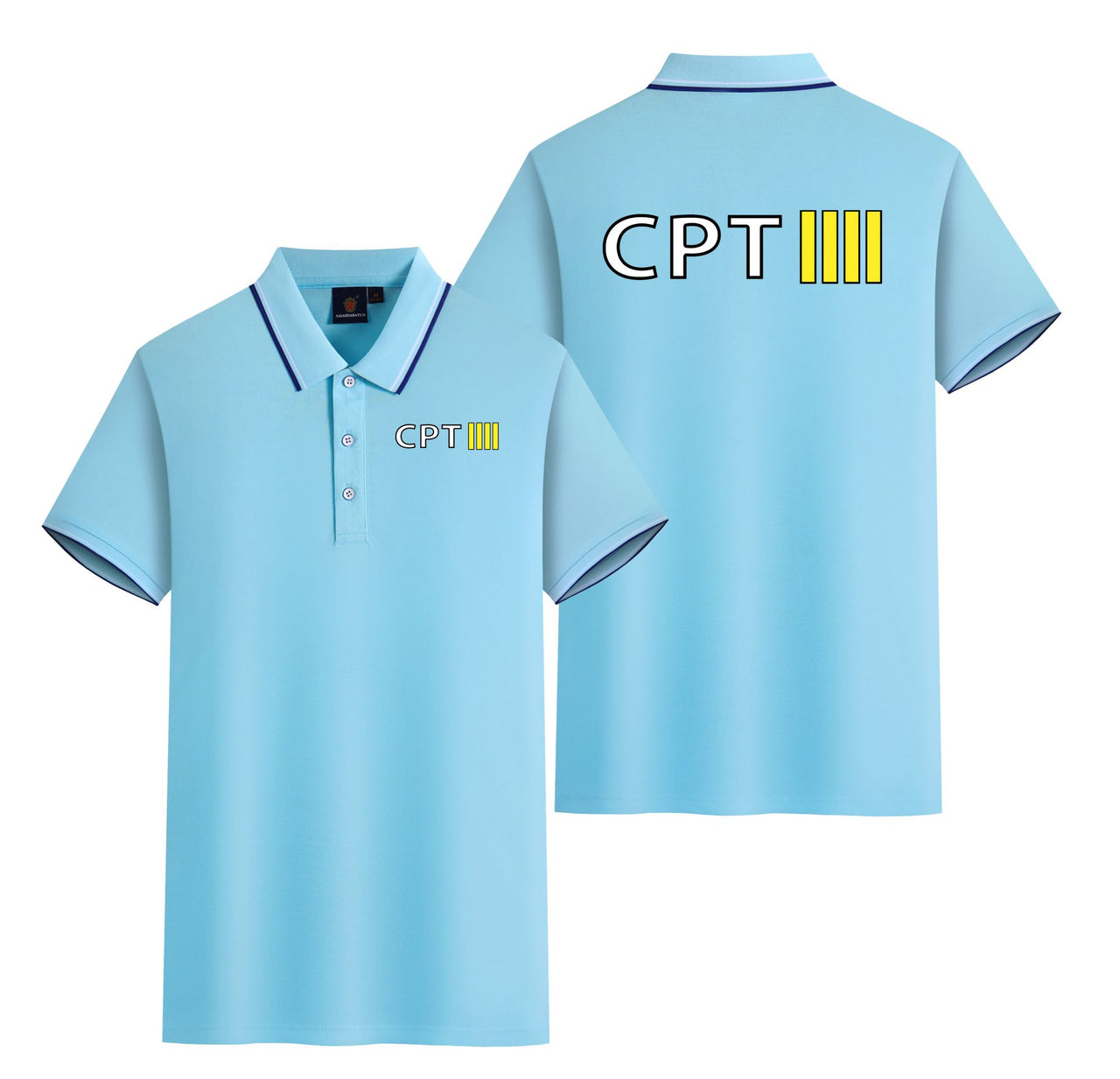 CPT & 4 Lines Designed Stylish Polo T-Shirts (Double-Side)