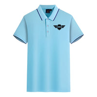 Thumbnail for Born To Fly & Badge Designed Stylish Polo T-Shirts