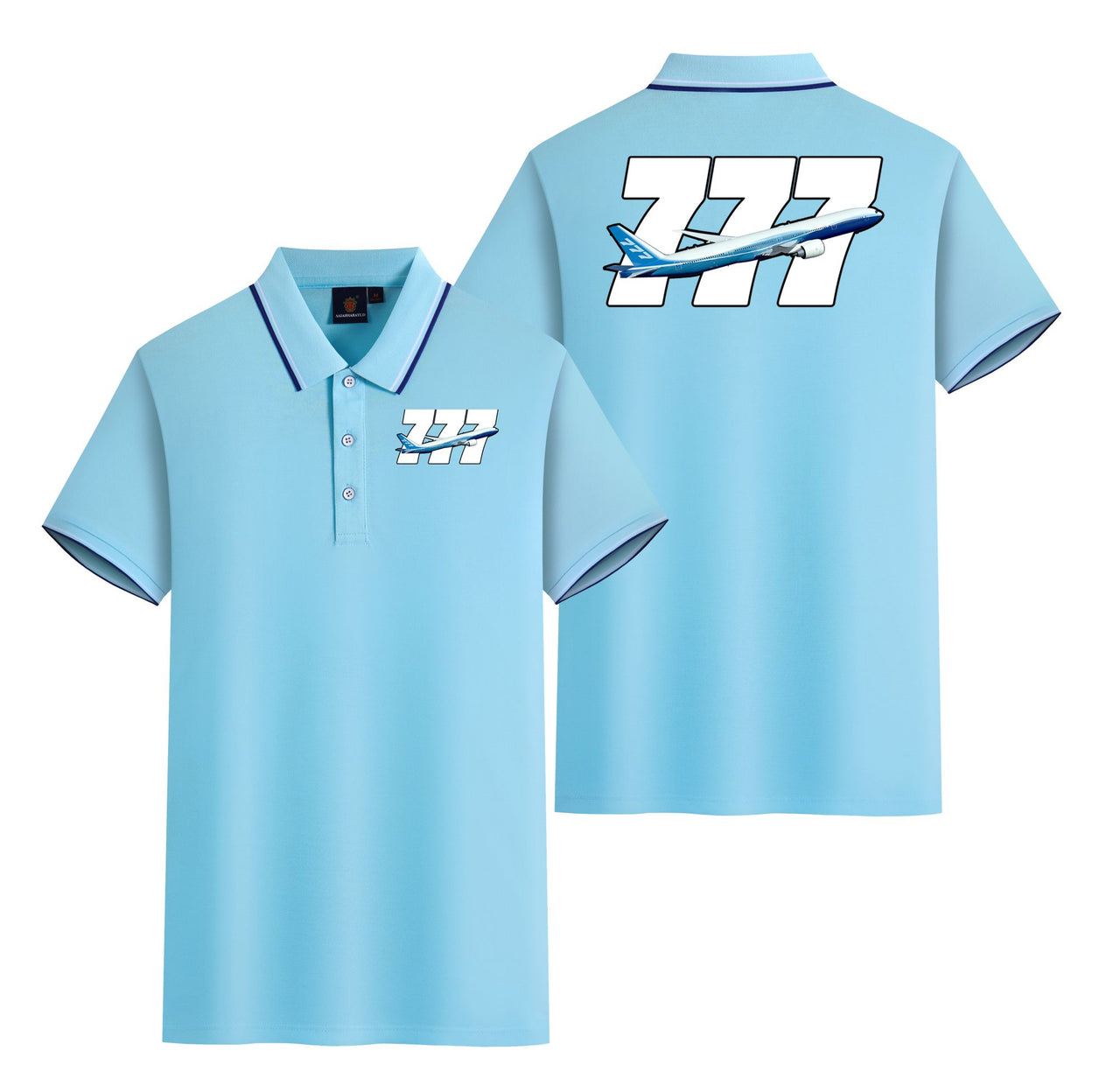 Super Boeing 777 Designed Stylish Polo T-Shirts (Double-Side)