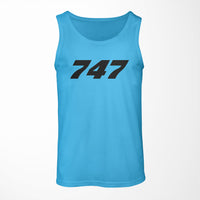 Thumbnail for 747 Flat Text Designed Tank Tops