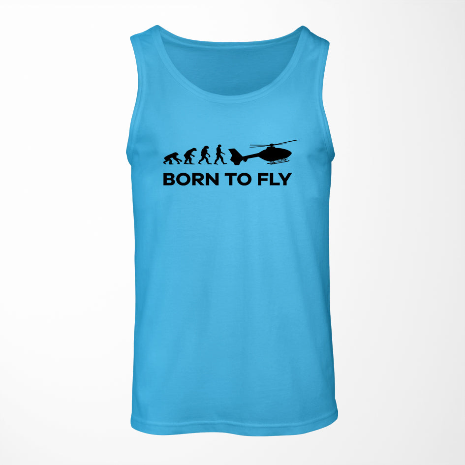 Born To Fly Helicopter Designed Tank Tops