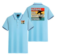 Thumbnail for Husband & Dad & Aircraft Mechanic & Legend Designed Stylish Polo T-Shirts (Double-Side)