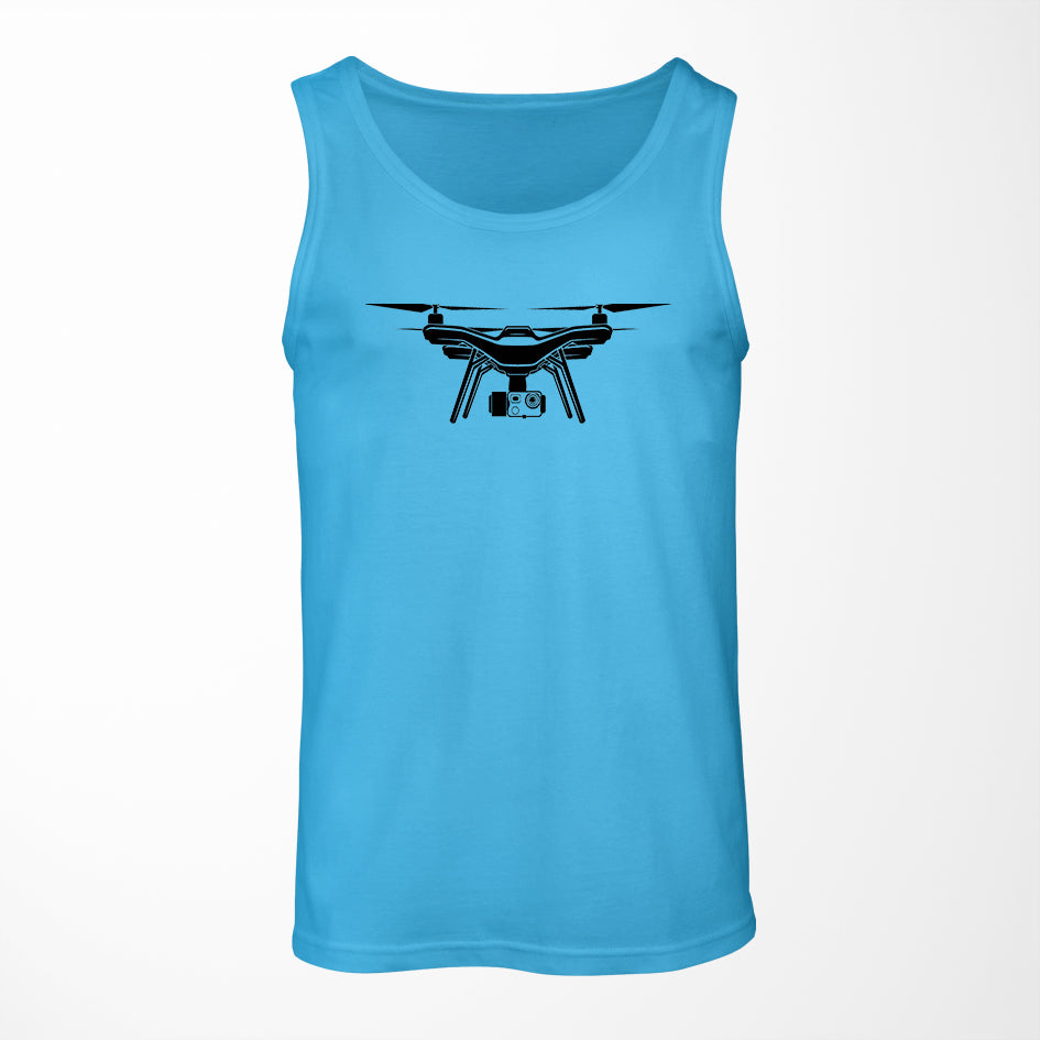 Drone Silhouette Designed Tank Tops