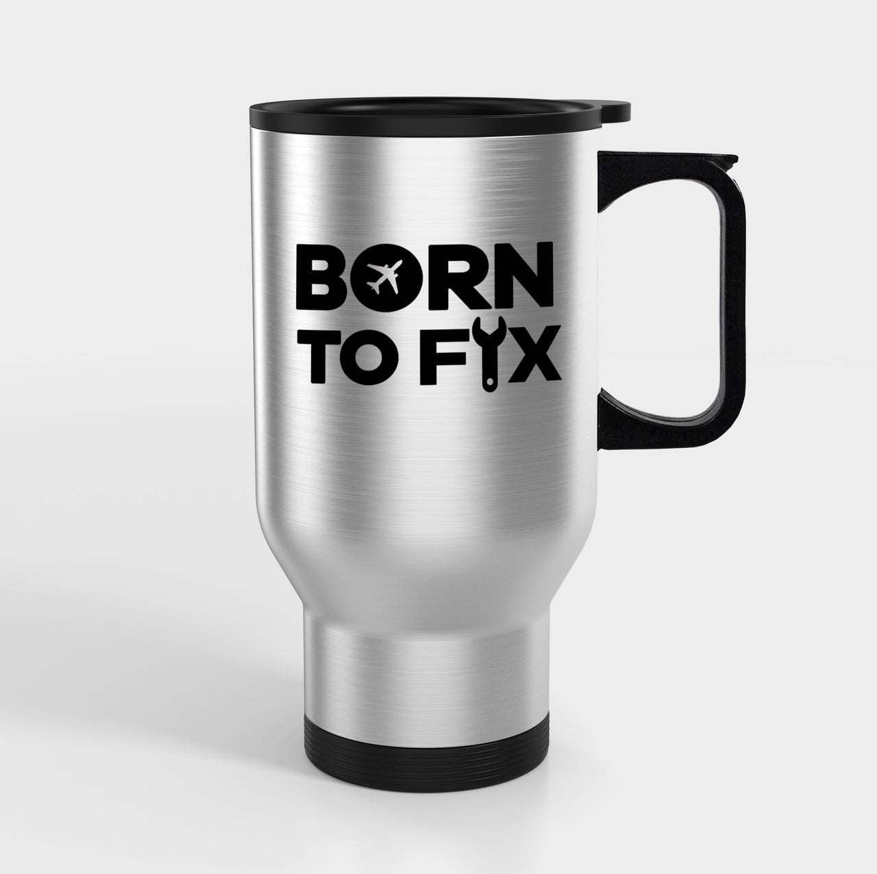 Born To Fix Airplanes Designed Travel Mugs (With Holder)