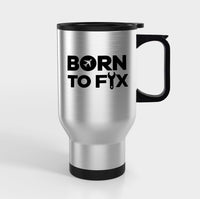 Thumbnail for Born To Fix Airplanes Designed Travel Mugs (With Holder)