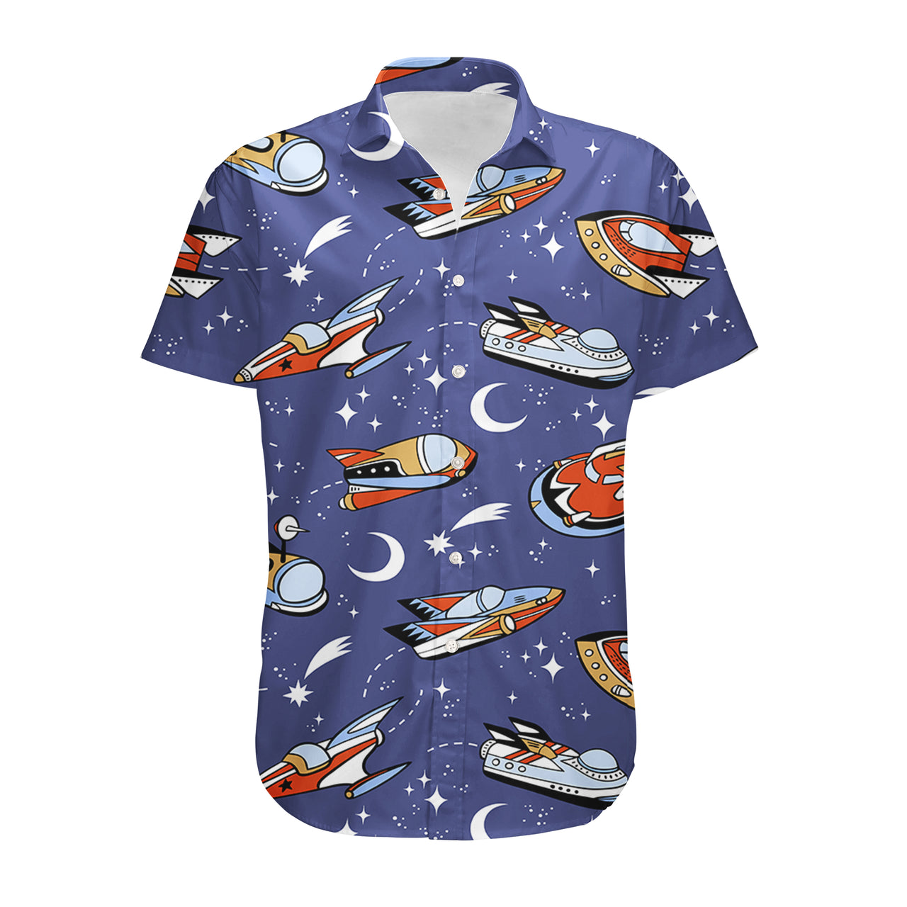 Spaceship & Stars Designed 3D Shirts