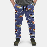 Thumbnail for Spaceship & Stars Designed Sweat Pants & Trousers