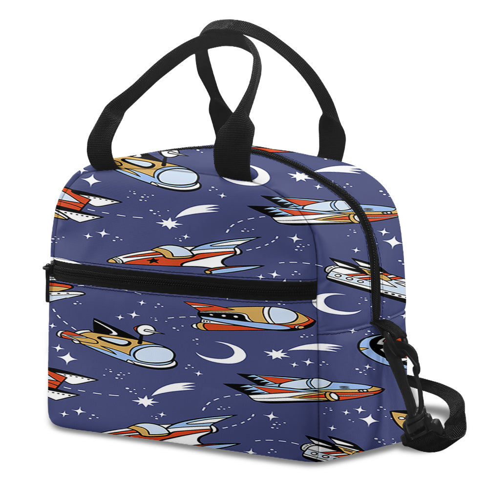 Spaceship & Stars Designed Lunch Bags