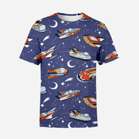 Thumbnail for Spaceship & Stars Designed 3D T-Shirts