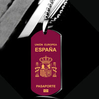 Thumbnail for Spain Passport Designed Metal Necklaces