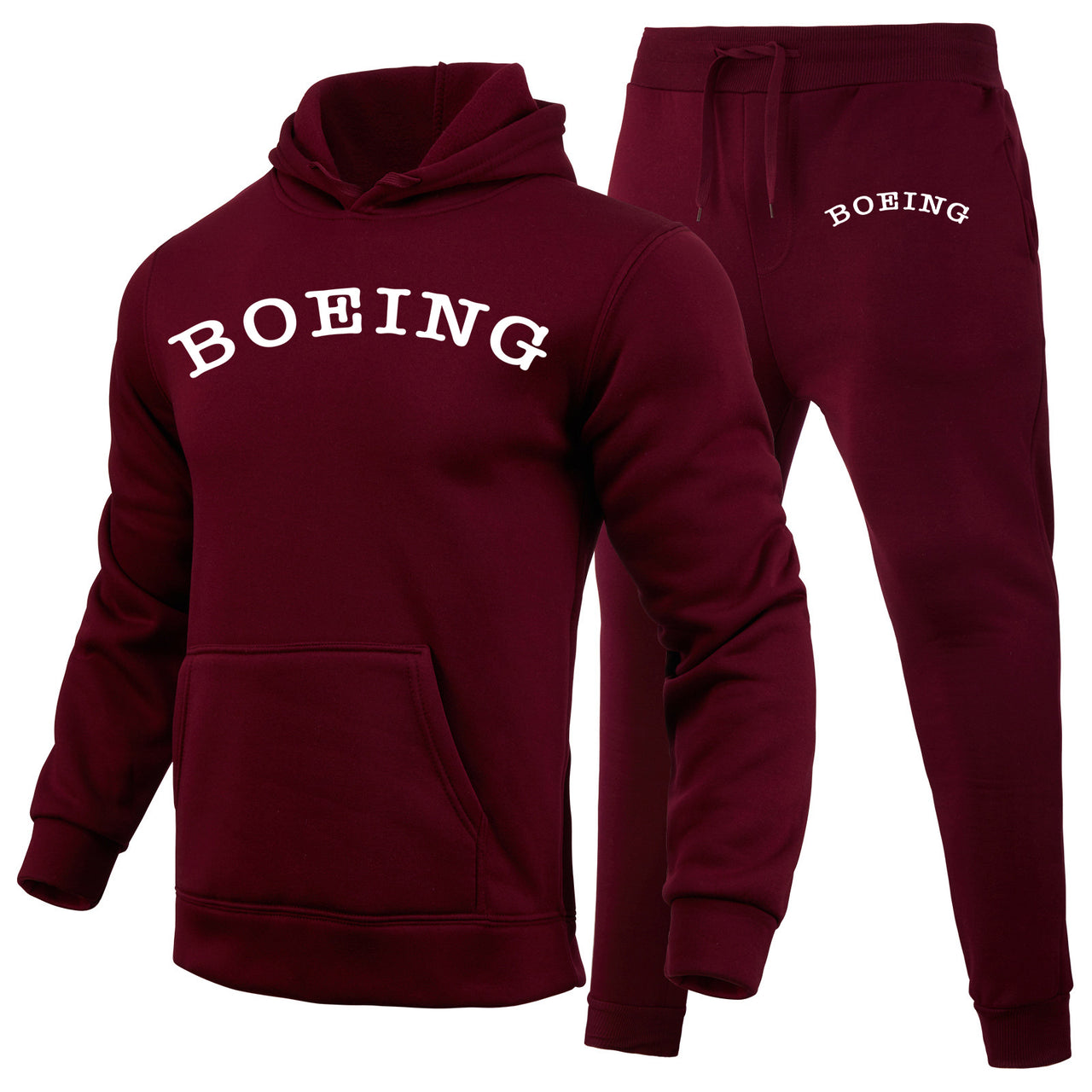 Special BOEING Text Designed Hoodies & Sweatpants Set