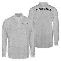 Thumbnail for Special BOEING Text Designed Long Sleeve Polo T-Shirts (Double-Side)