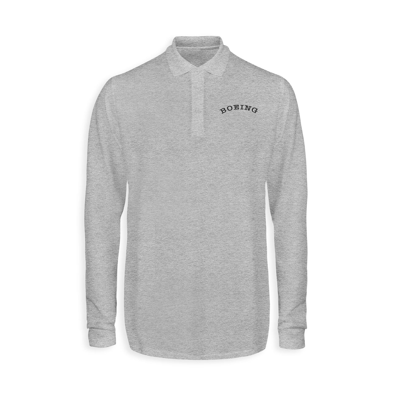 Special BOEING Text Designed Long Sleeve Polo T-Shirts