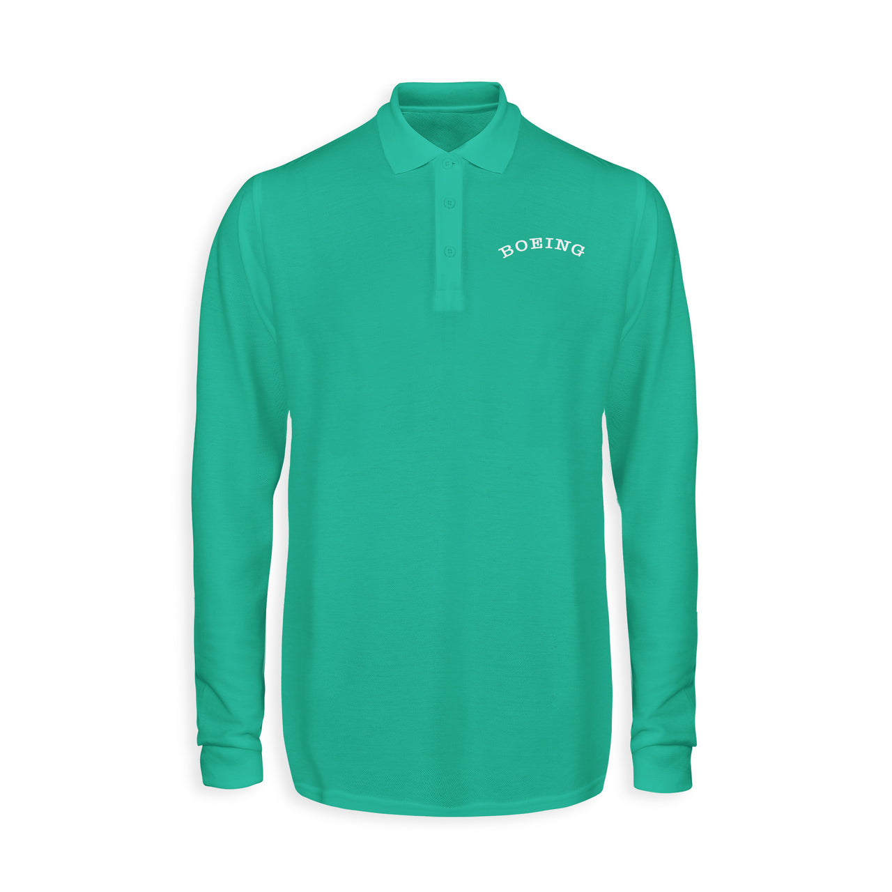 Special BOEING Text Designed Long Sleeve Polo T-Shirts