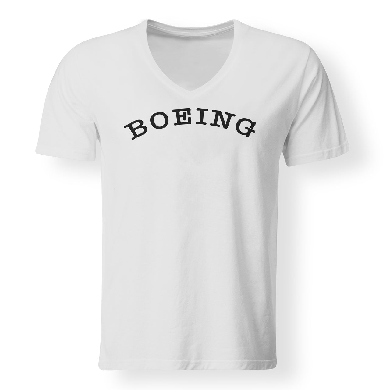 Special BOEING Text Designed V-Neck T-Shirts