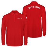 Thumbnail for Special BOEING Text Designed Long Sleeve Polo T-Shirts (Double-Side)