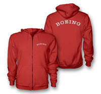 Thumbnail for Special BOEING Text Designed Zipped Hoodies