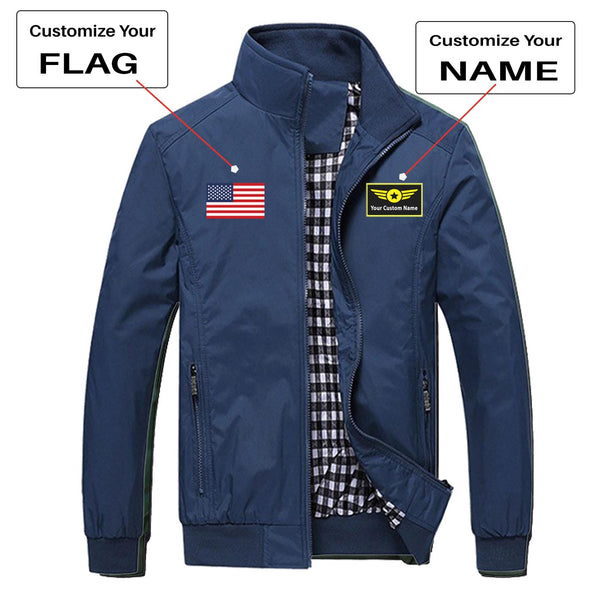 Custom Flag & Name with "Special Badge" Designed Stylish Jackets