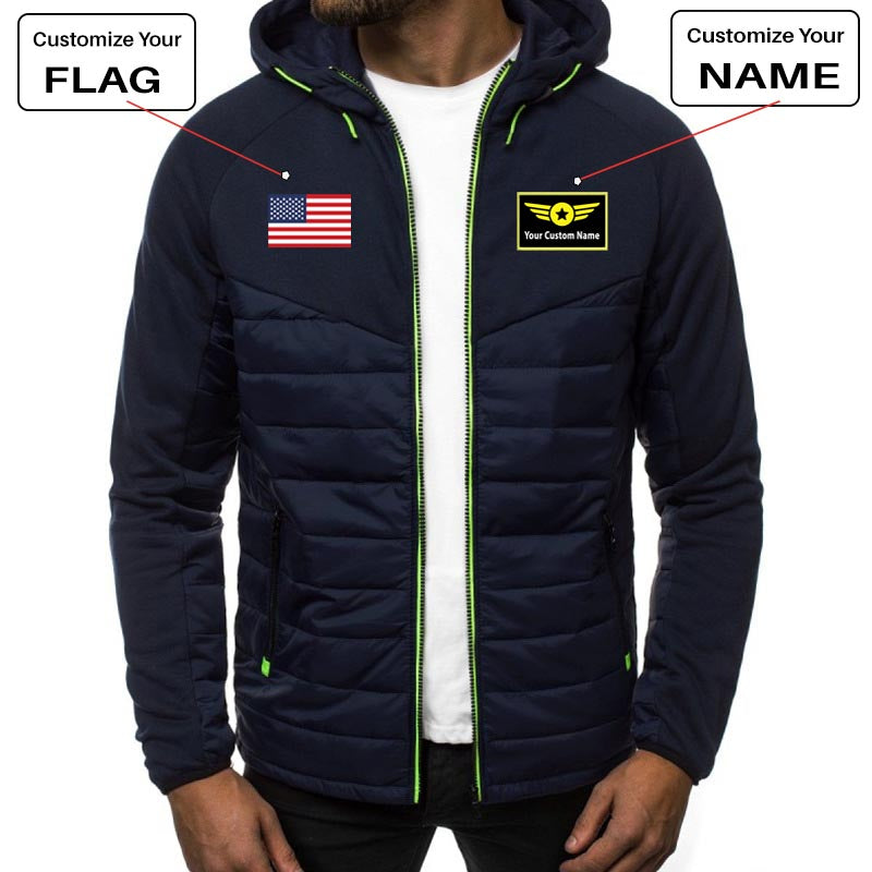 Custom Flag & Name with "Special Badge" Designed Sportive Jackets