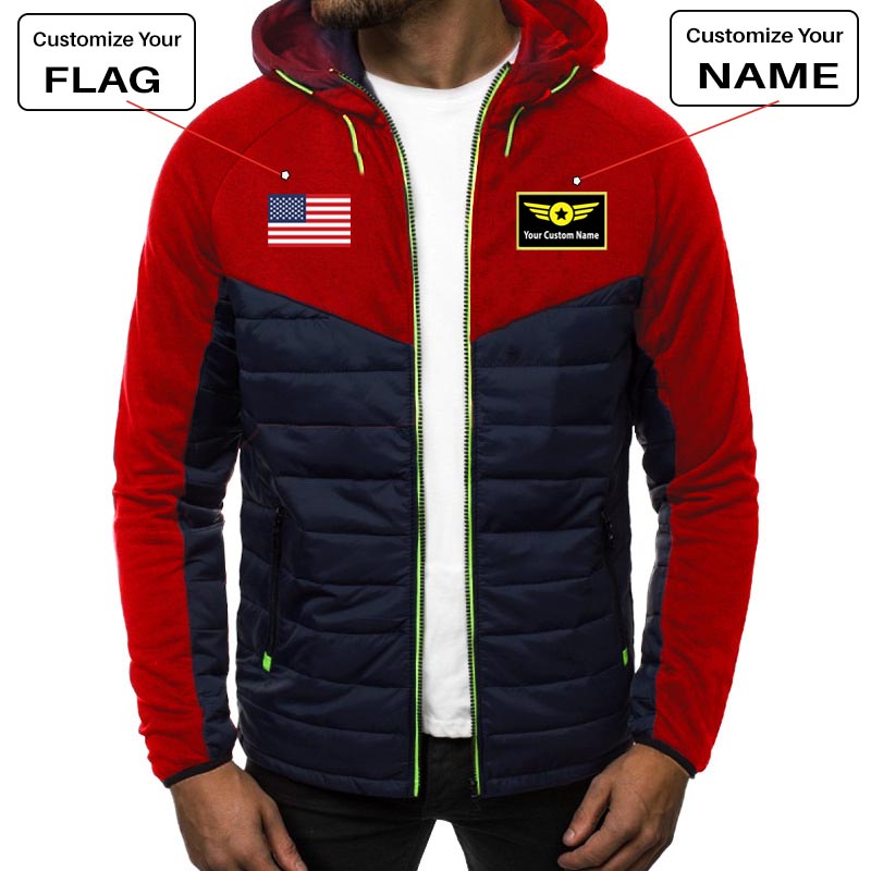 Custom Flag & Name with "Special Badge" Designed Sportive Jackets
