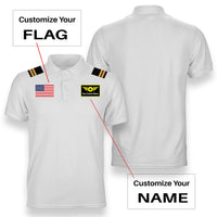 Thumbnail for Custom Flag & Name (Special Badge) + Epaulettes Designed Polo T-Shirts
