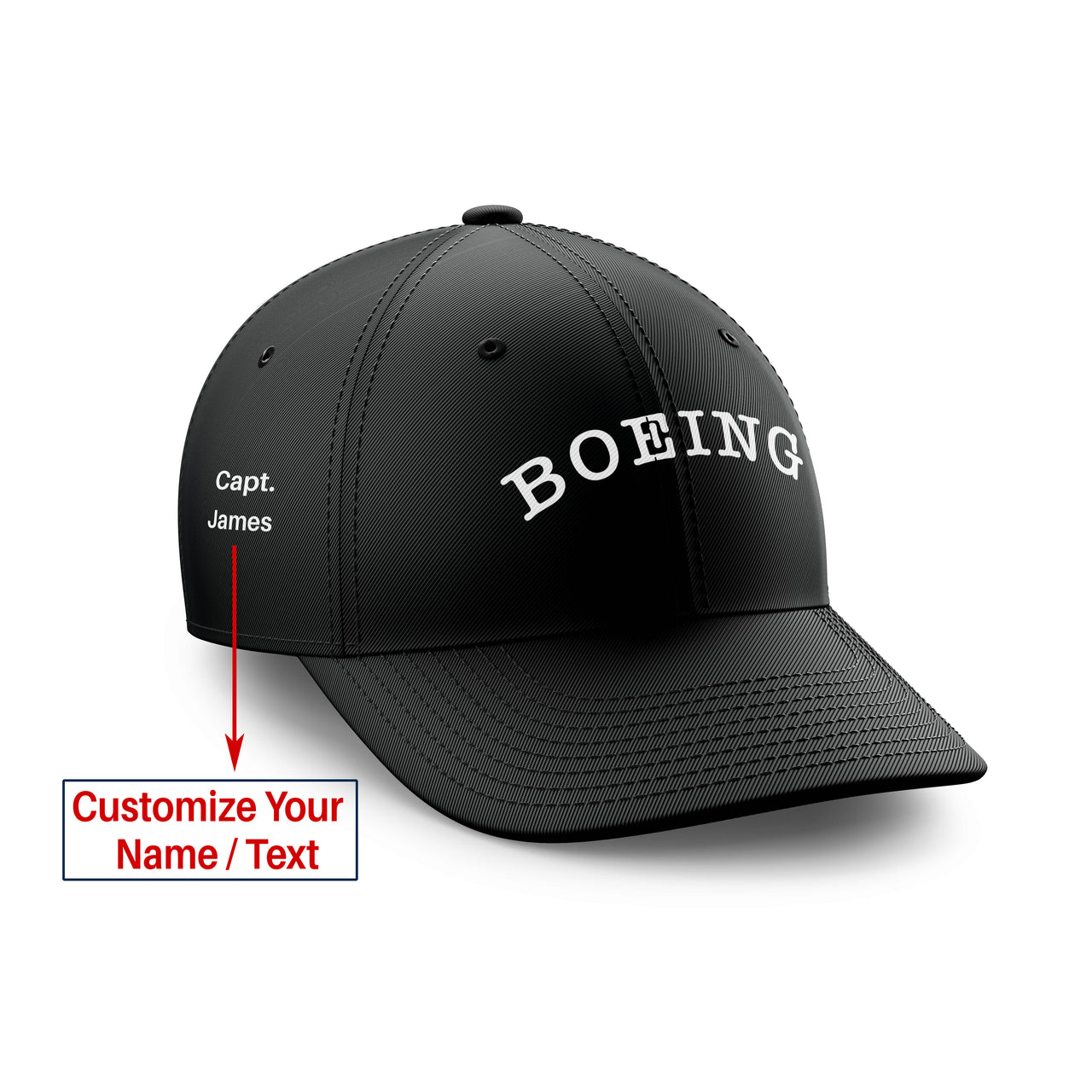 Special Boeing Text Designed Embroidered Hats