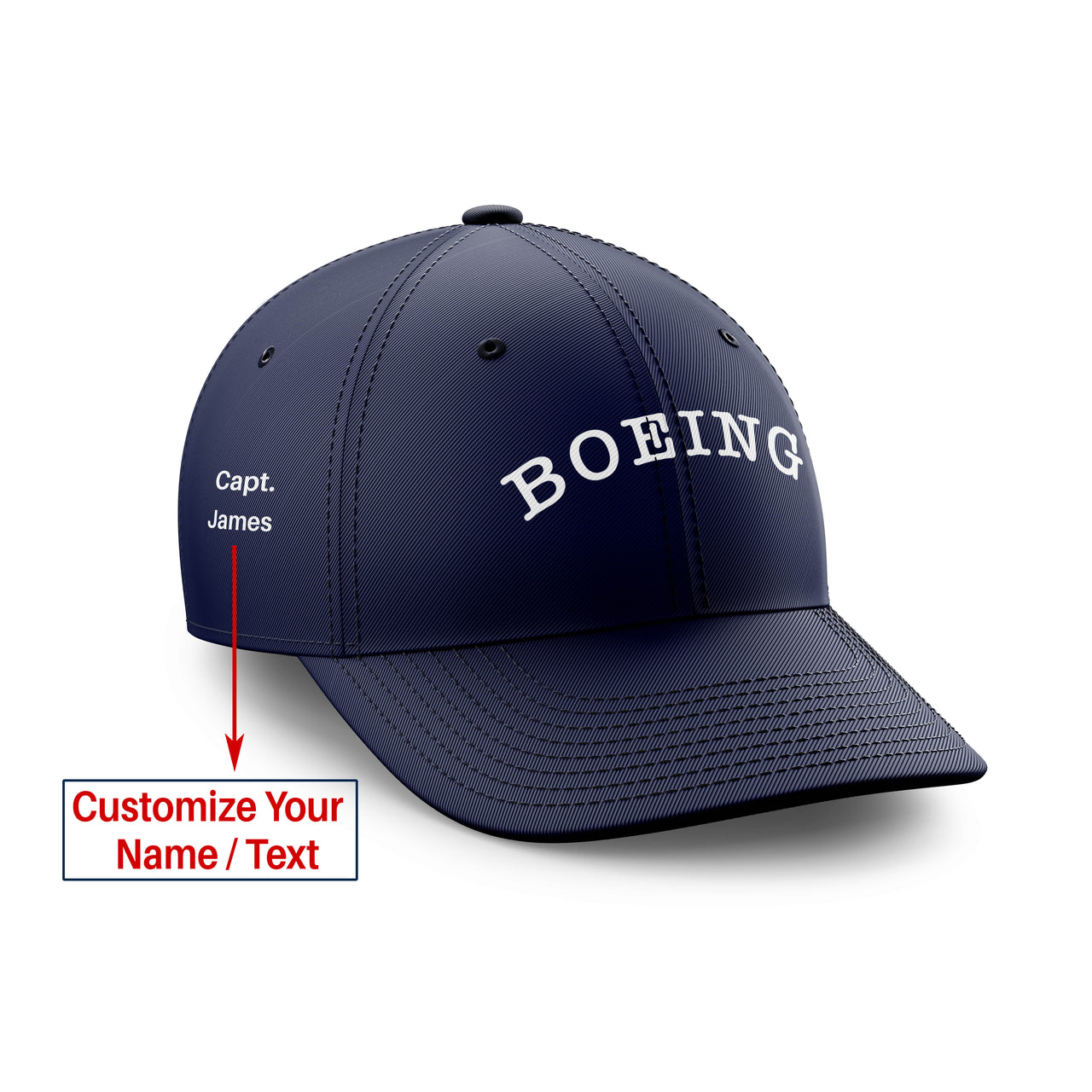 Special Boeing Text Designed Embroidered Hats