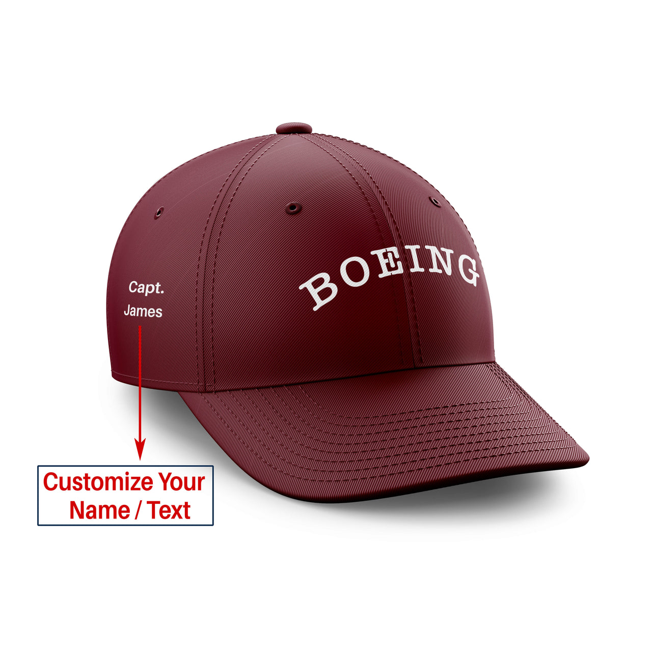 Special Boeing Text Designed Embroidered Hats