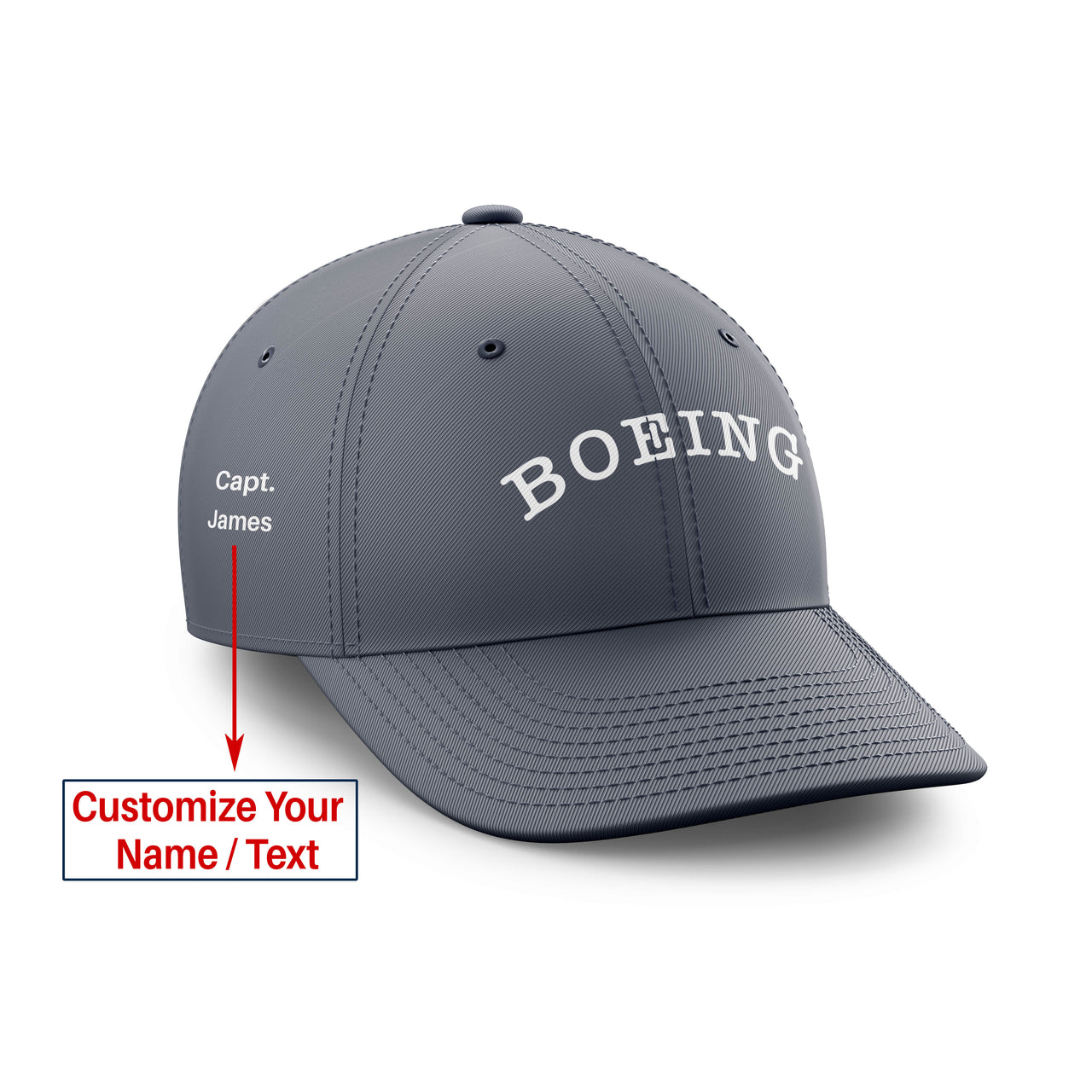 Special Boeing Text Designed Embroidered Hats
