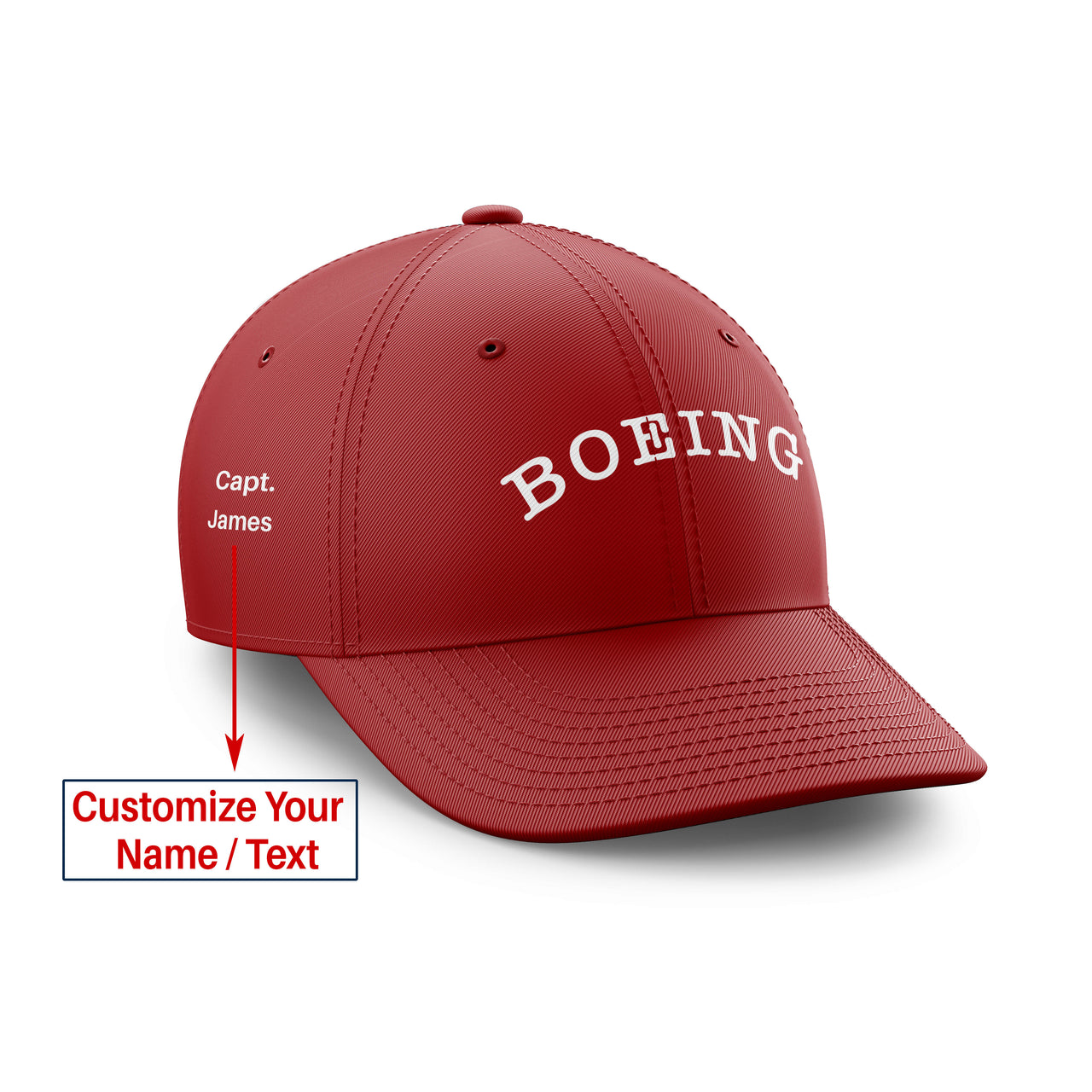 Special Boeing Text Designed Embroidered Hats