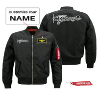 Thumbnail for Special Cessna Text Designed Pilot Jackets (Customizable)