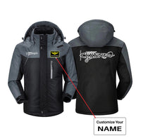 Thumbnail for Special Cessna Text Designed Thick Winter Jackets