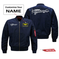 Thumbnail for Special Cessna Text Designed Pilot Jackets (Customizable)
