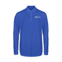 Thumbnail for Special Cessna Text Designed Long Sleeve Polo T-Shirts