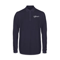 Thumbnail for Special Cessna Text Designed Long Sleeve Polo T-Shirts
