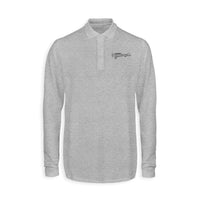 Thumbnail for Special Cessna Text Designed Long Sleeve Polo T-Shirts