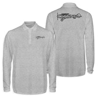 Thumbnail for Special Cessna Text Designed Long Sleeve Polo T-Shirts (Double-Side)
