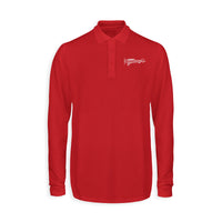 Thumbnail for Special Cessna Text Designed Long Sleeve Polo T-Shirts