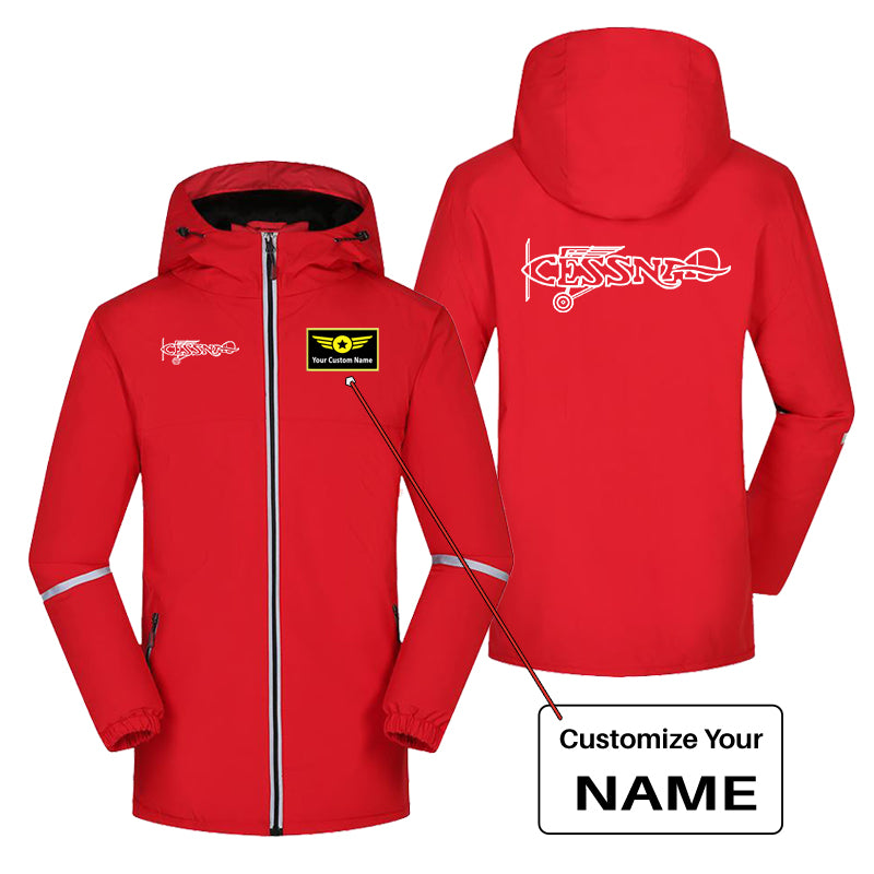 Special Cessna Text Designed Rain Coats & Jackets