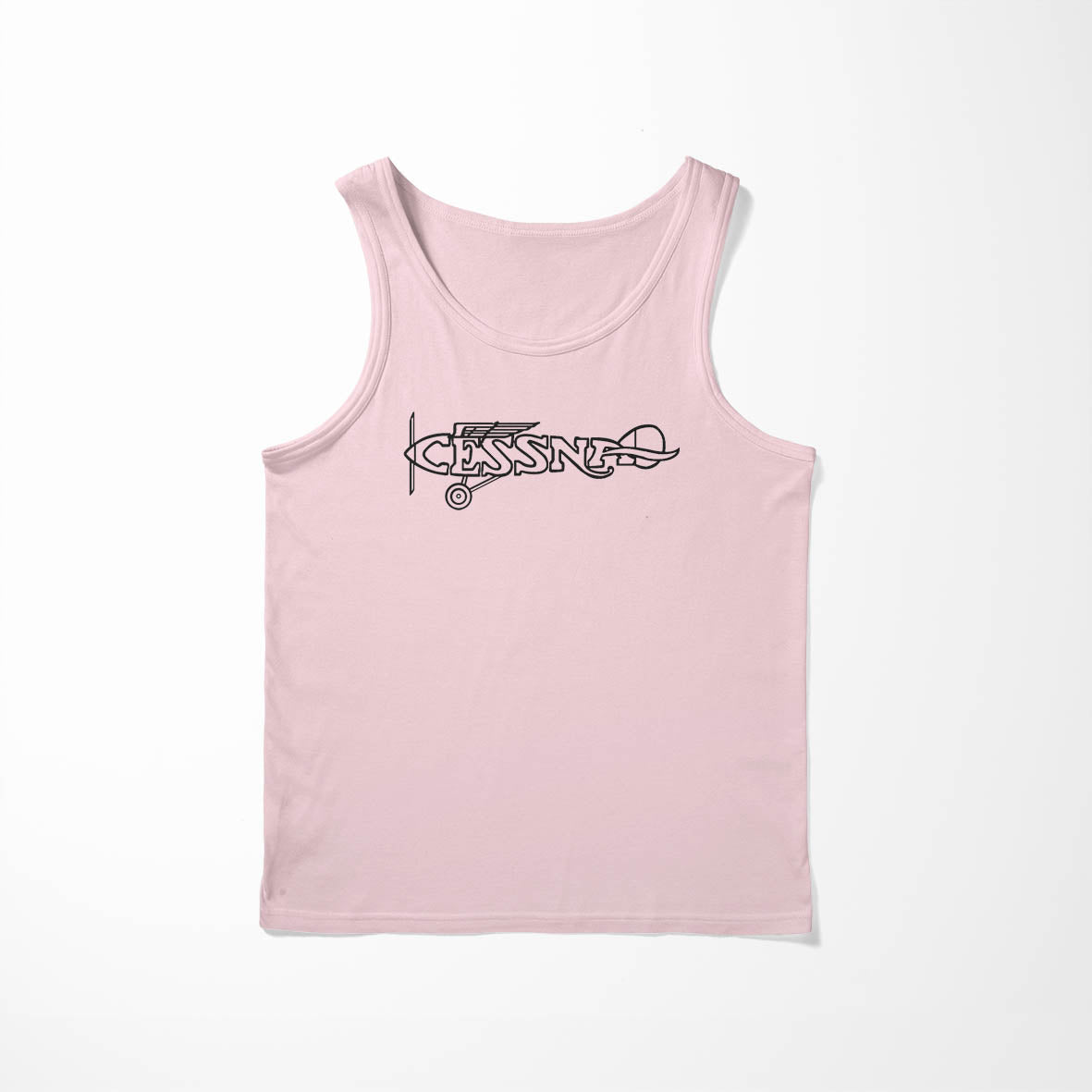 Special Cessna Text Designed Tank Tops