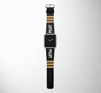 Thumbnail for Special Edition Pilot & Stripes (4,3,2 Lines) Leather Apple Watch Straps