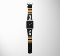 Thumbnail for Special Edition Pilot & Stripes (4,3,2 Lines) Leather Apple Watch Straps