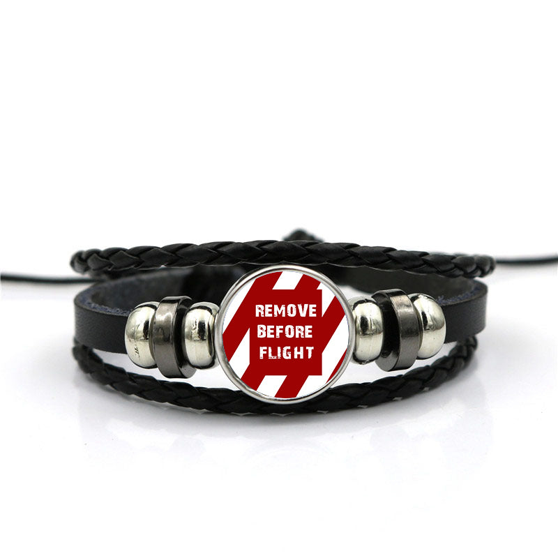 Special Edition Remove Before Flight Designed Leather Bracelets