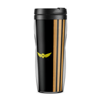 Thumbnail for Special Golden Pilot Epaulettes (4,3,2 Lines) Designed Plastic Travel Mugs