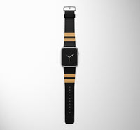 Thumbnail for Special Pilot Epaulette (4,3,2 Lines) Designed Leather Apple Watch Straps