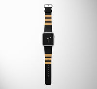 Thumbnail for Special Pilot Epaulette (4,3,2 Lines) Designed Leather Apple Watch Straps