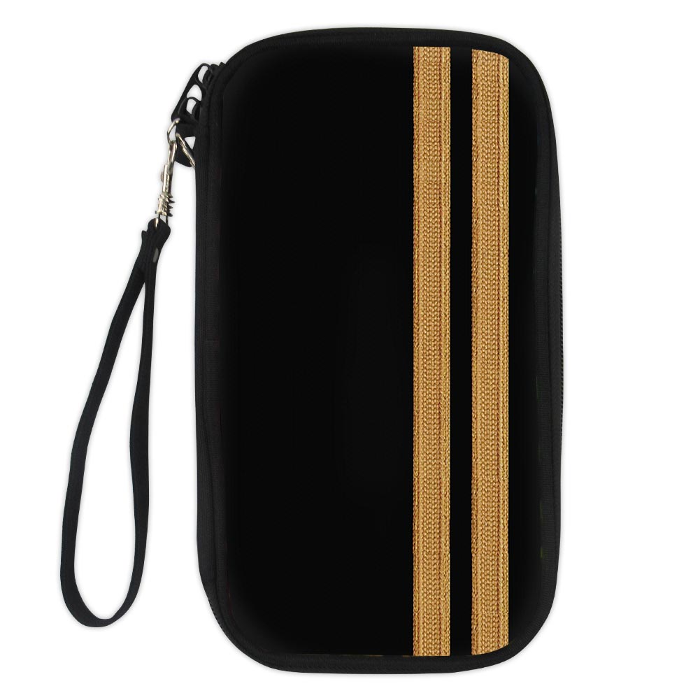 Special Pilot Epaulettes 2 Lines Designed Travel Cases & Wallets