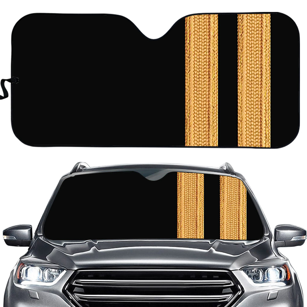 Special Golden Epaulettes (4,3,2 Lines) Designed Car Sun Shade