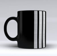 Thumbnail for Special Silver Epaulettes (4,3,2 Lines) Designed Black Mugs