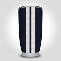 Thumbnail for Special Silver Pilot Epaulettes 2 Lines Designed Tumbler Travel Mugs